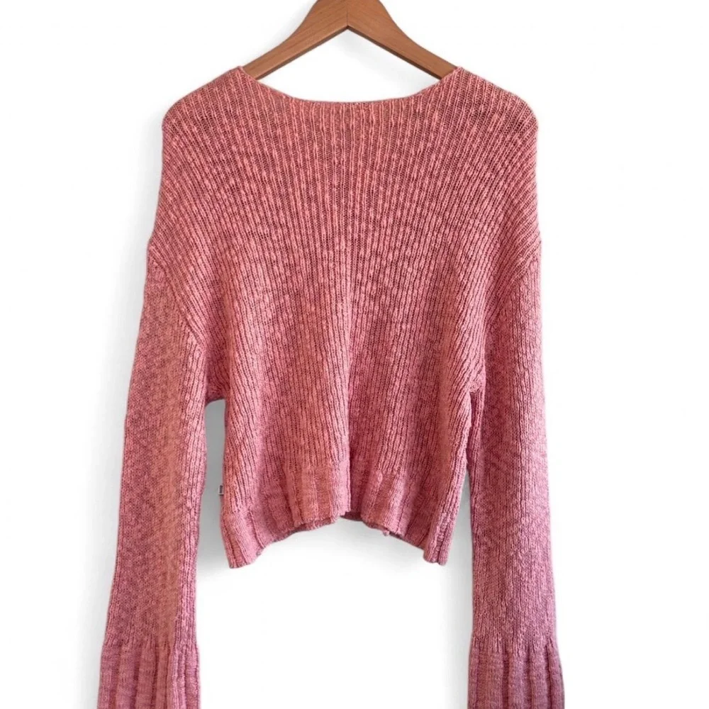 Sisstrevolution Scoop Neck Knit Sweater Dusty Rose Relaxed Fit Size S - Picture 3 of 7